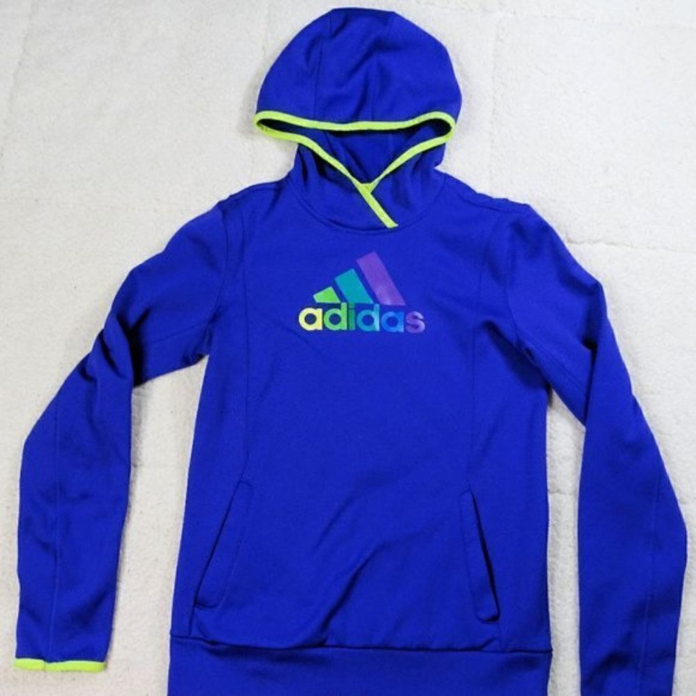 Adidas Purple Climawarm Hoodie w/ Pockets Small